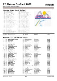 22. Melser Dorflauf 2006 - Skiclub Graue Hörner Mels