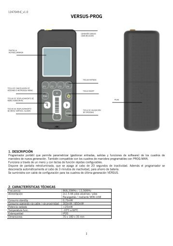 VERSUS-PROG - JCM Technologies SA