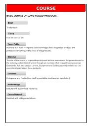 basic course of long rolled products. - ABM