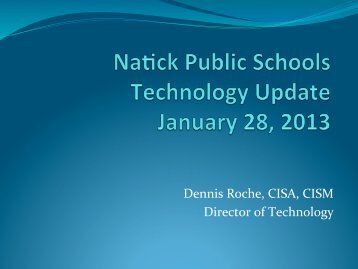 January 28, 2013 - Natick Public Schools