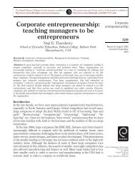 Corporate entrepreneurship: teaching managers to be entrepreneurs