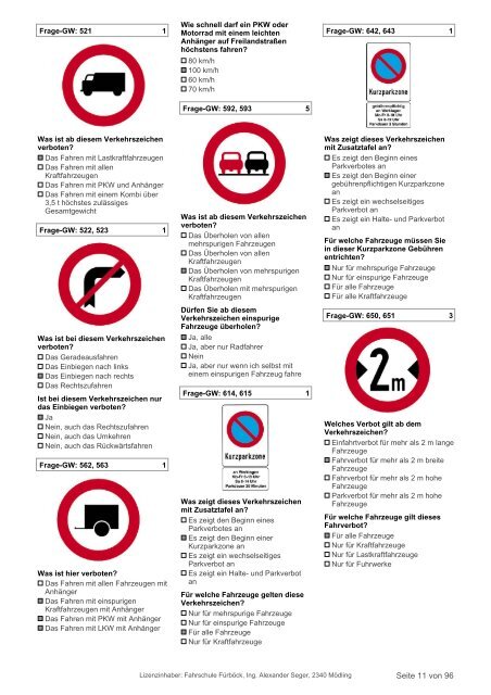 Prüfungsfragen Grundwissen, Stand 10. August 2013 - Fahrschule ...