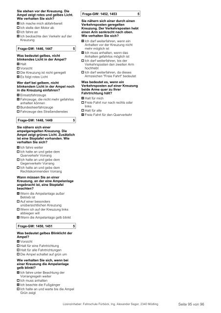 Prüfungsfragen Grundwissen, Stand 10. August 2013 - Fahrschule ...