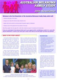 family study australian melanoma - Westmead Millennium Institute