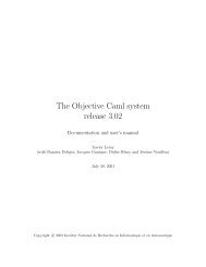 The Objective Caml system release 3.02 - The Caml language - Inria
