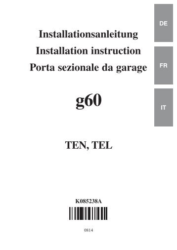 Porta sezionale da garage DE g60 TEN, TEL K085238A - Normstahl