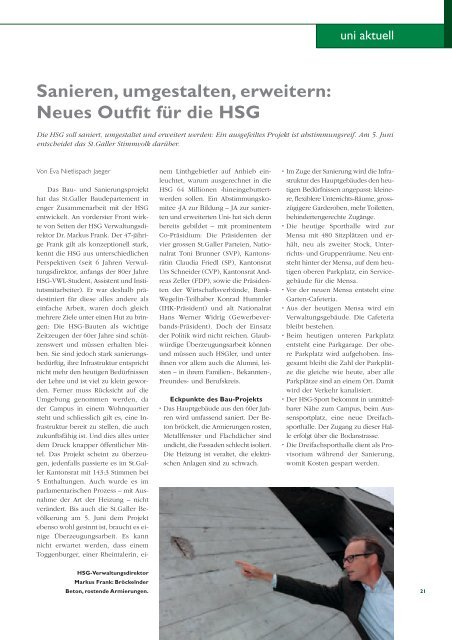 2/2005 - HSG Alumni - Universität St.Gallen
