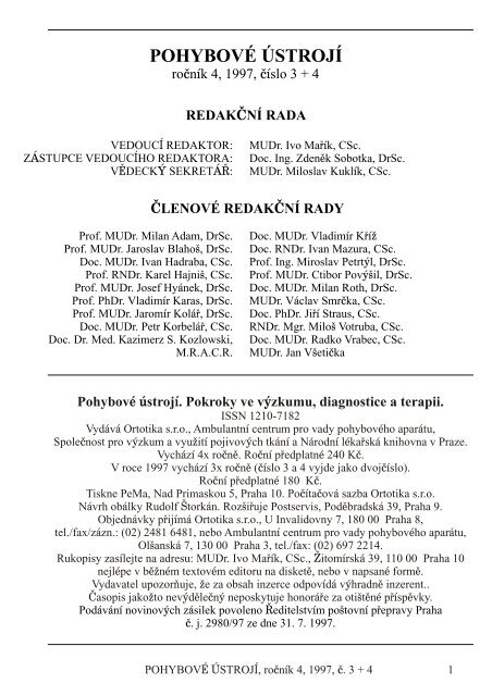 3+ 4/1997 - SpoleÄnost pro pojivovÃ© tkÃ¡nÄ›