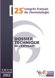 DOSSIER TECHNIQUE - Société Française de Rhumatologie