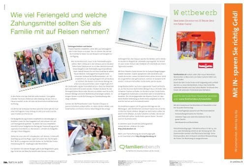 So planen Sie Ihr Ferienbudget - in-online.ch