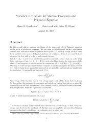 Variance Reduction for Markov Processes and Poisson's ... - LNMB