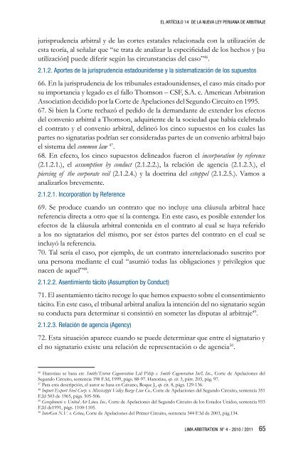 El artículo 14 de la nueva Ley Peruana de Arbitraje ... - lima arbitration