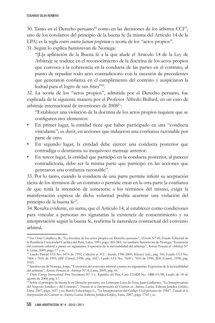 El artículo 14 de la nueva Ley Peruana de Arbitraje ... - lima arbitration