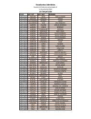 Estudiantes Admitidos 14 TIHUATLÃN - Cobaev