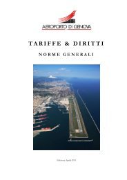 tariffe & diritti norme generali - Aeroporto di Genova