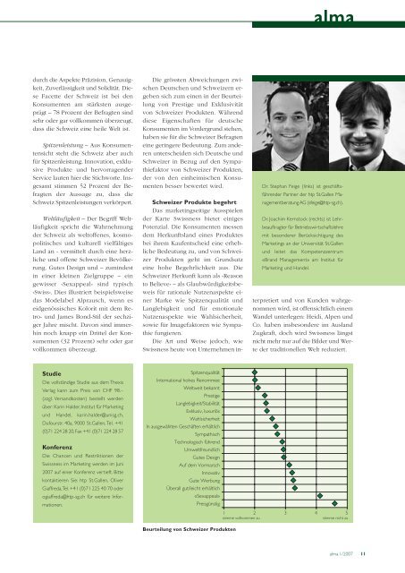 Das Alumni-Magazin der Universität St.Gallen 1/2007