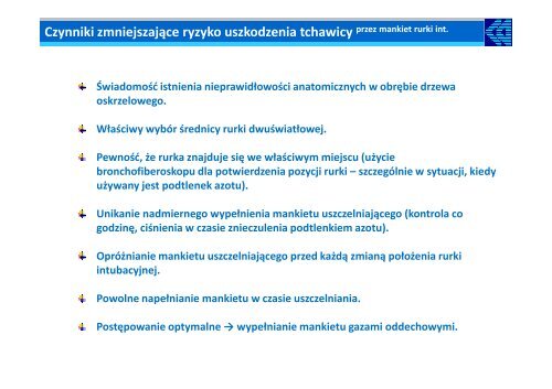 Znieczulenie pacjentÃ³w do operacji w obrÄbie klatki piersiowej