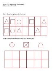 Draw the missing shapes in the boxes. Make a pattern of your own ...