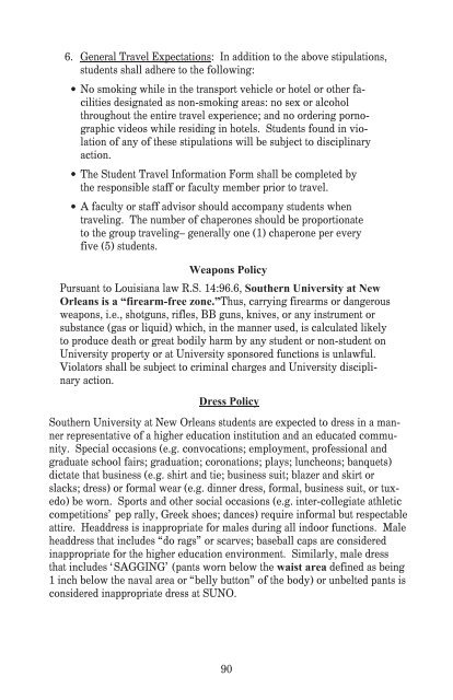 Student Handbook - Southern University New Orleans