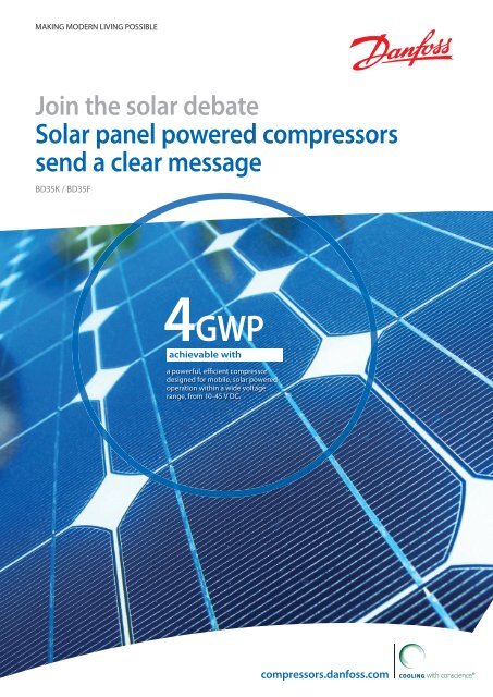 Danfoss DC compressor - Solar Panels