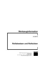 Werkzeuginformation Rollabsetzen und Rollsicken - infoportal