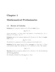 Chapter 1 Mathematical Preliminaries