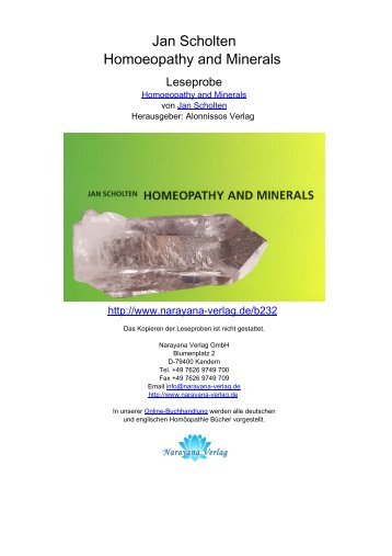 Jan Scholten Homoeopathy and Minerals