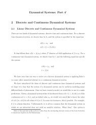 Dynamical Systems: Part 4 2 Discrete and Continuous Dynamical ...