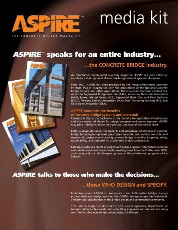 media kit - Aspire - The Concrete Bridge Magazine