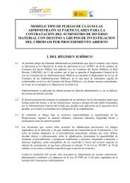 Pliego de condiciones administrativas - Cibersam