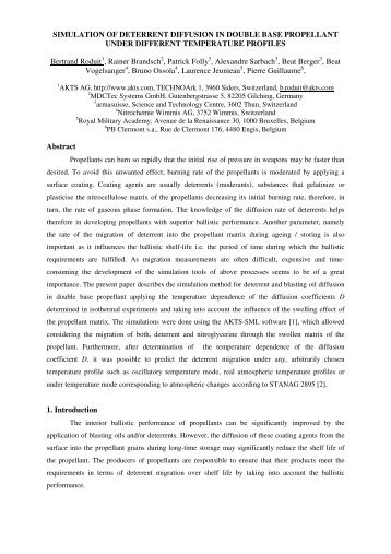 SIMULATION OF DETERRENT DIFFUSION IN DOUBLE BASE ...