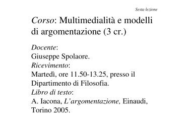 Ottava lezione MMA (pdf, it, 68 KB, 5/8/08)