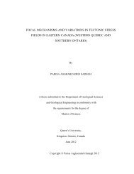 western quebec and southern ontario - Department of Geology