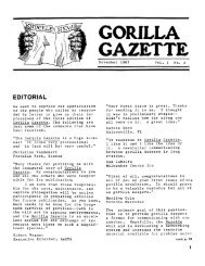 Gorilla Gazette Nov. 1987 - Primate Info Net