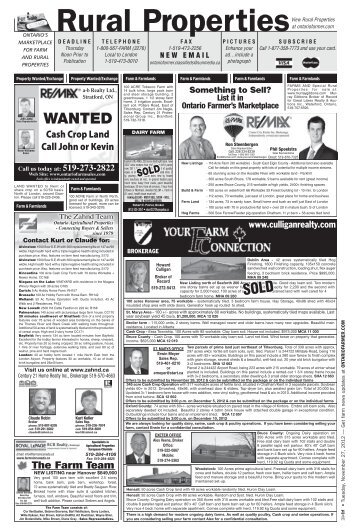 Classified Ad Listings - Ontario Farmer