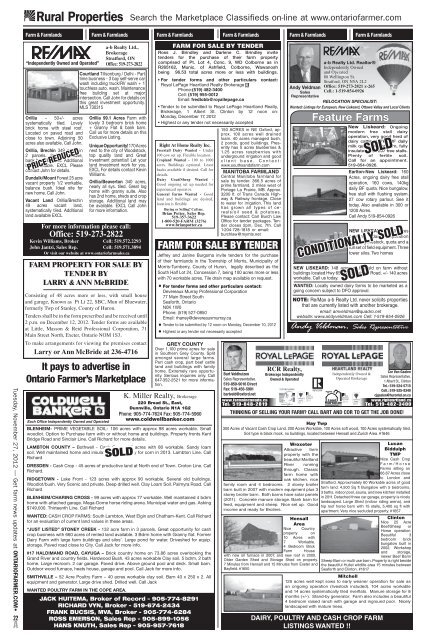 Classified Ad Listings - Ontario Farmer