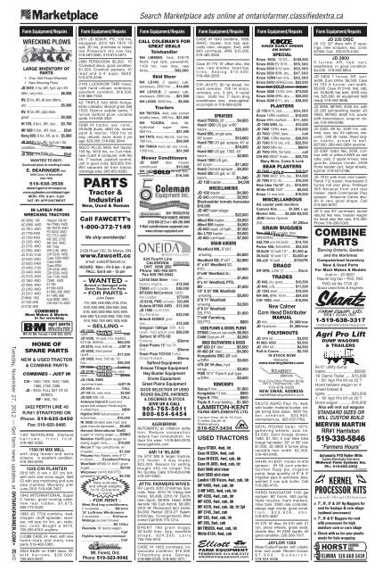 Classified Ad Listings - Ontario Farmer