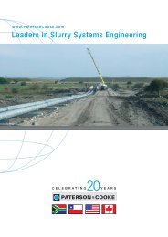 Leaders in Slurry Systems Engineering - Paterson & Cooke