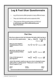 Leg & Foot Ulcer Questionnaire