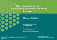 Open Source Software for Pathway Modelling and Drug Discovery