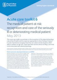 RCP Acute Care Toolkit 6 - Royal College of Physicians