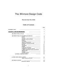 The Winmore Design Code - Town of Carrboro