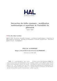 Interaction des failles sismiques: modÃ©lisation mathÃ©matique et ...