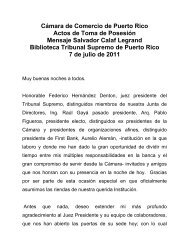 CÃ¡mara de Comercio de Puerto Rico Actos de Toma de PosesiÃ³n ...