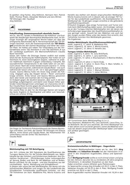 Ditzinger Anzeiger KW 21/2009 - in Ditzingen