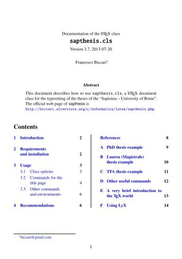Document class for phd thesis introduction