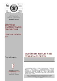 QUESTIONS D'ADMINISTRATION ET DE GESTION - WFP