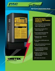 PAC Eclipse Chargers - Industrial Battery Products