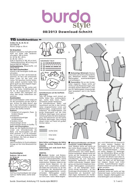 Anleitung - Burdastyle