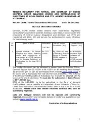 1 tender document for annual job contract of house keeping ... - CCMB